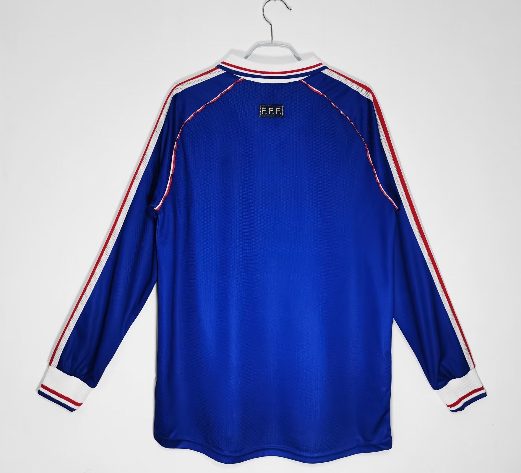 1998 France Home World Cup Retro Vintage Football Jersey - Adidas France 98 Long Sleeve