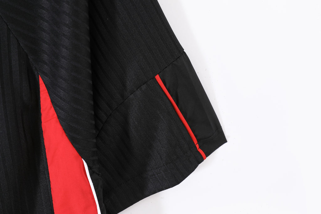 1998 England Away Retro Black & Red Football Jersey