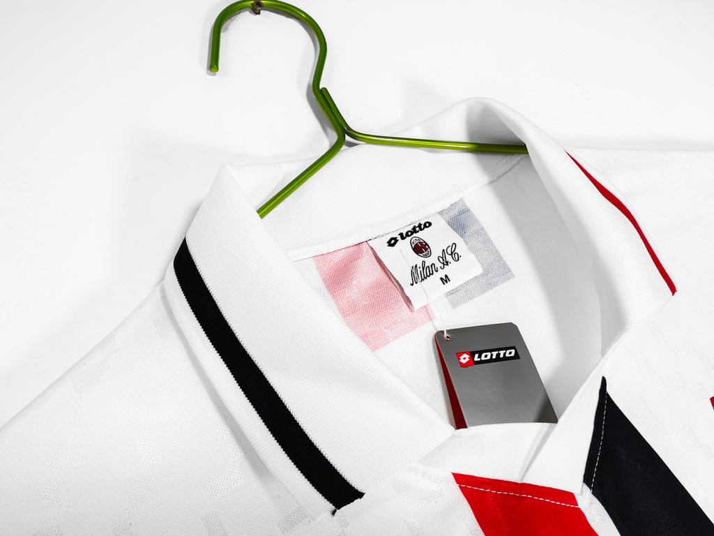 1995-96 AC Milan Away Retro Vintage Football Jersey - Lotto Opel Scudetto Edition