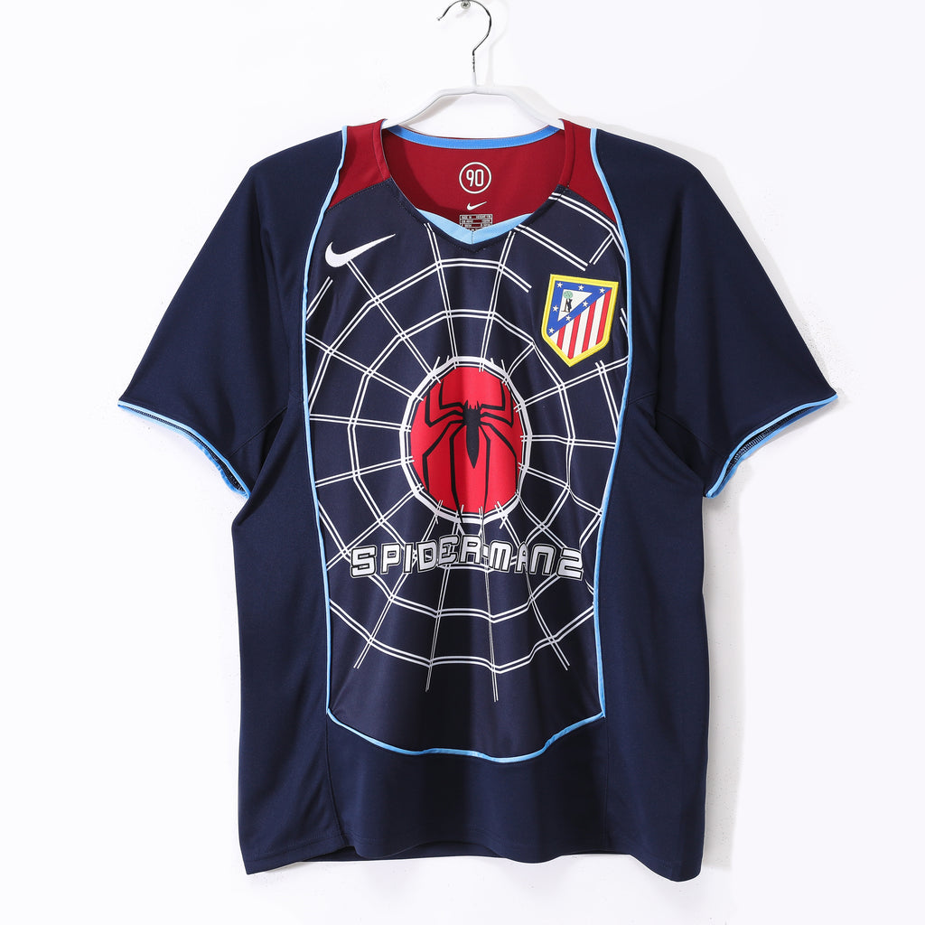 2004-05 Atletico Madrid Away Retro Vintage Football Jersey - Nike Spider-Man 2 Edition