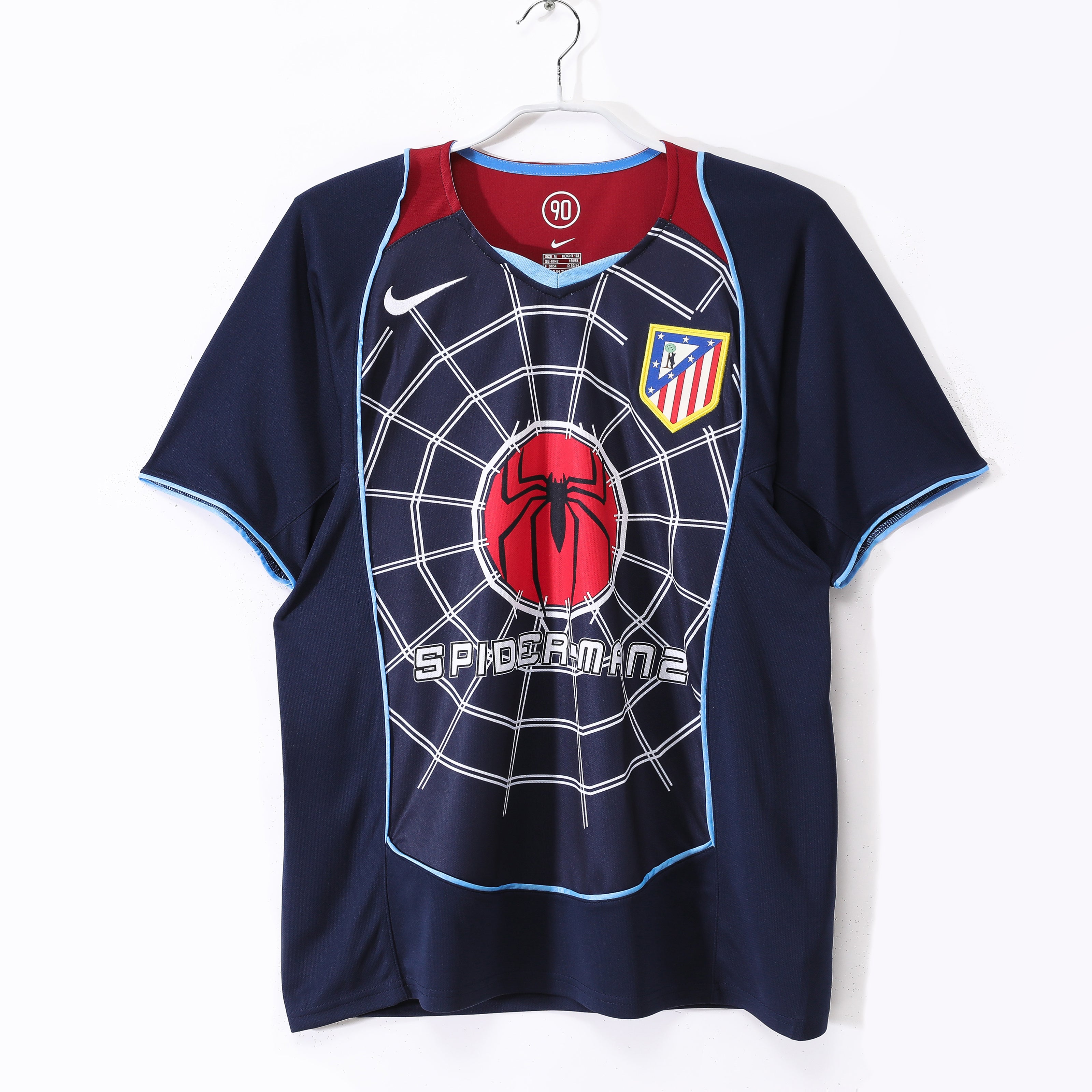2004-05 Atletico Madrid Away Retro Vintage Football Jersey - Nike Spider-Man 2 Edition