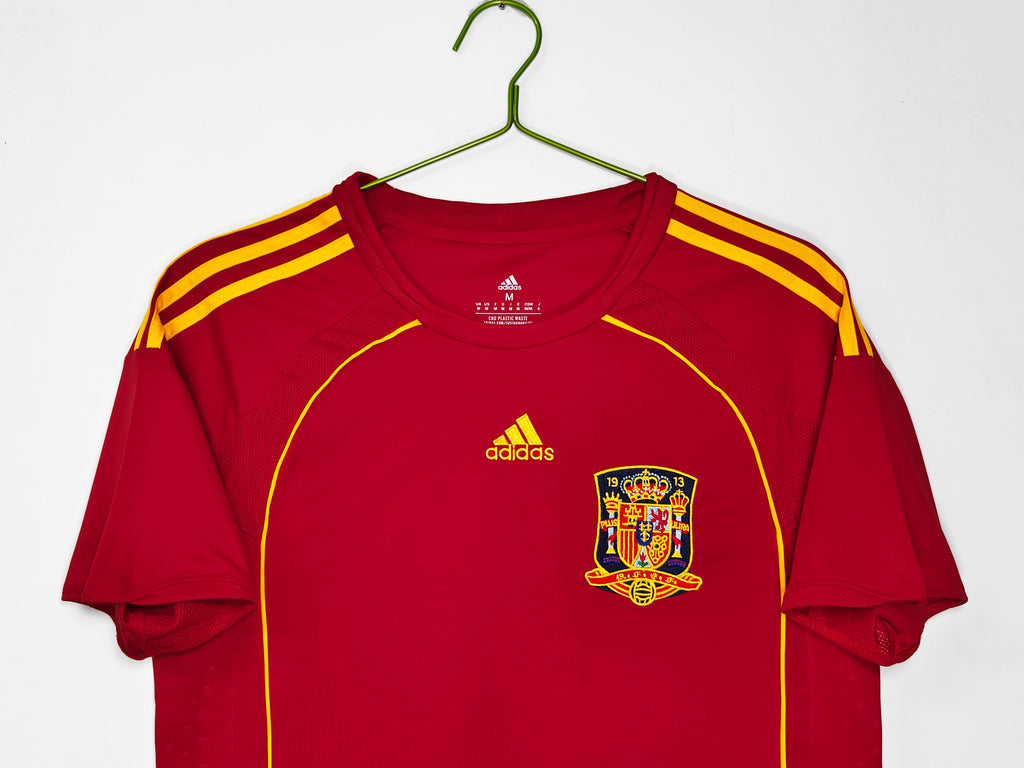 2008-09 Spain Home Retro Vintage Football Jersey - Adidas Euro 2008 Winners Edition