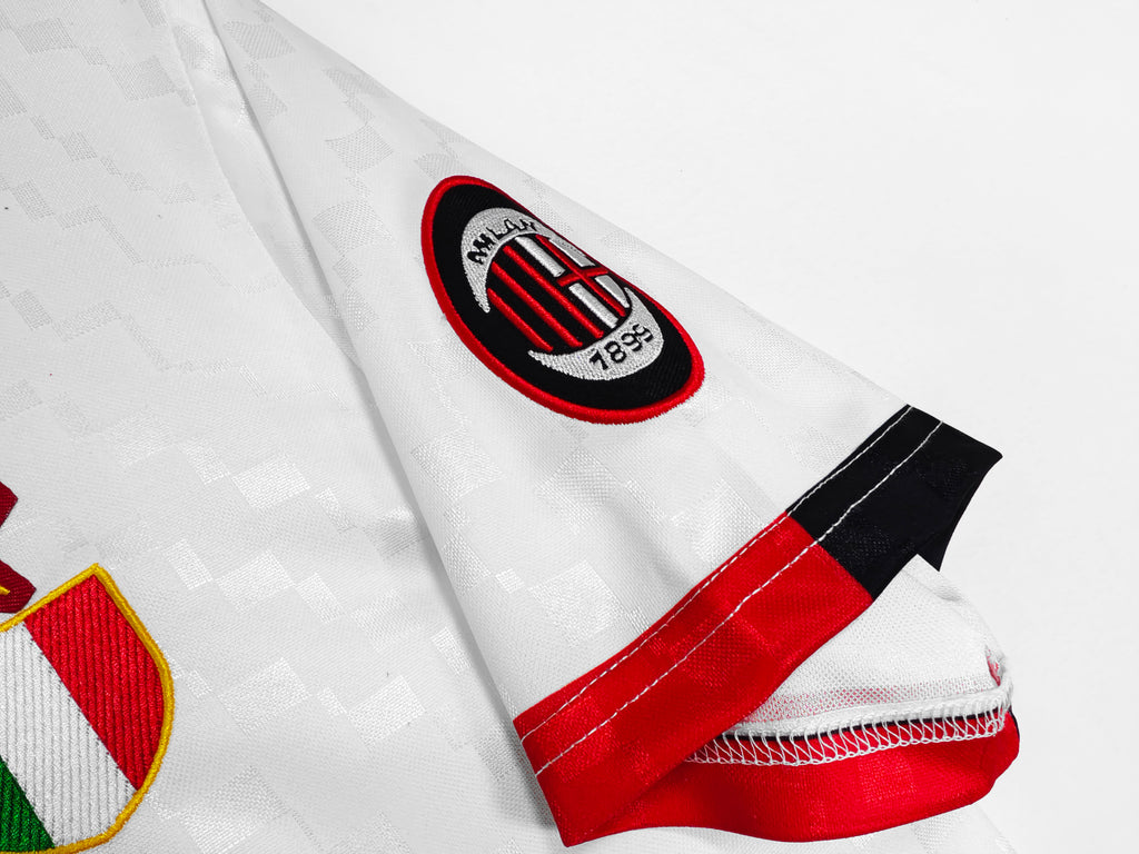 1995-96 AC Milan Away Retro Vintage Football Jersey - Lotto Opel Scudetto Edition
