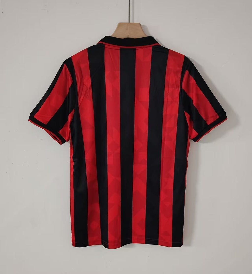 1992-93 AC Milan Home Retro Vintage Football Jersey - Lotto Motta Era