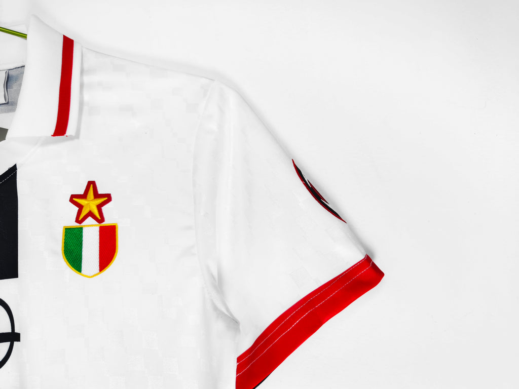 1995-96 AC Milan Away Retro Vintage Football Jersey - Lotto Opel Scudetto Edition