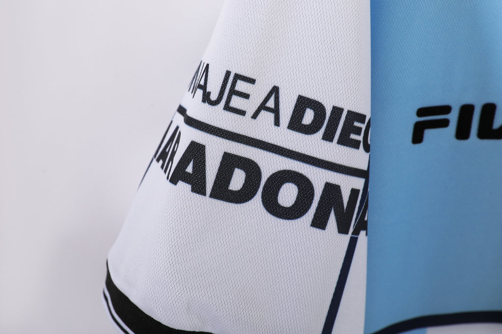 2001 Diego Maradona Testimonial Retro Vintage Football Jersey - Fila Argentina Tribute Edition