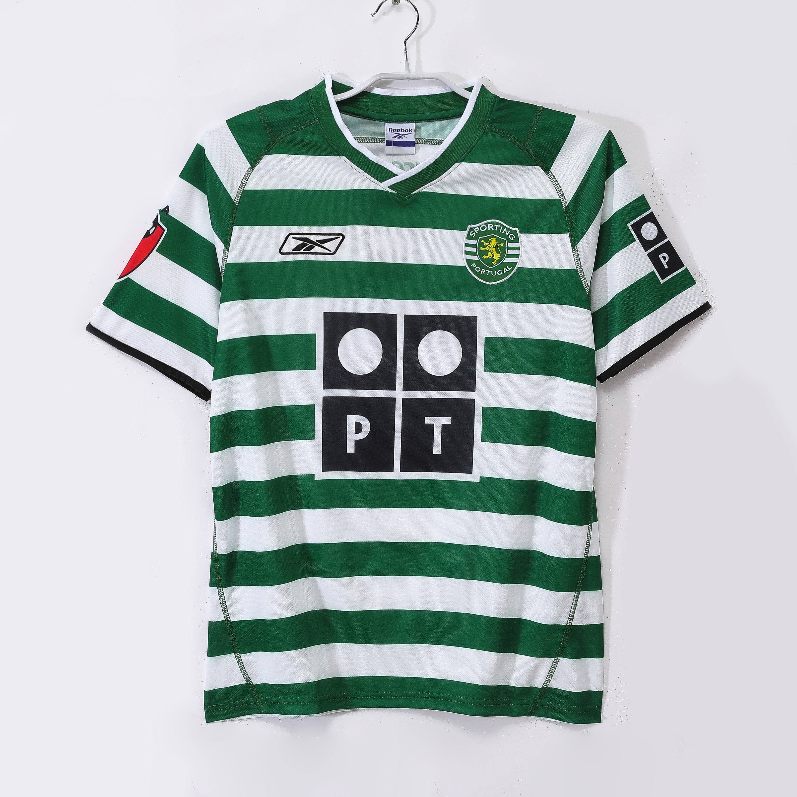 2002-03 Sporting CP Home Retro Vintage Football Jersey - Reebok Cristiano Ronaldo Breakout Season Edition
