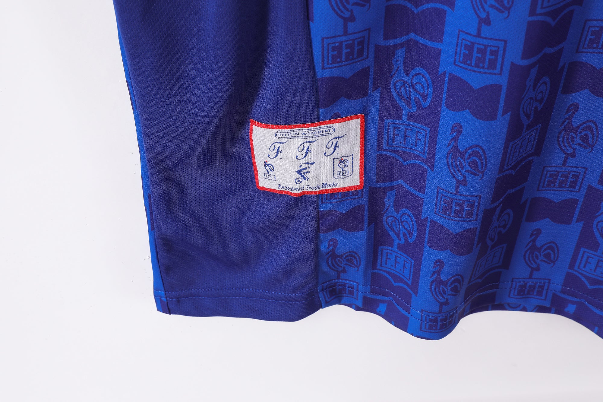 1994-96 France Home Retro Vintage Football Jersey - Adidas Lace-Up Collar Edition