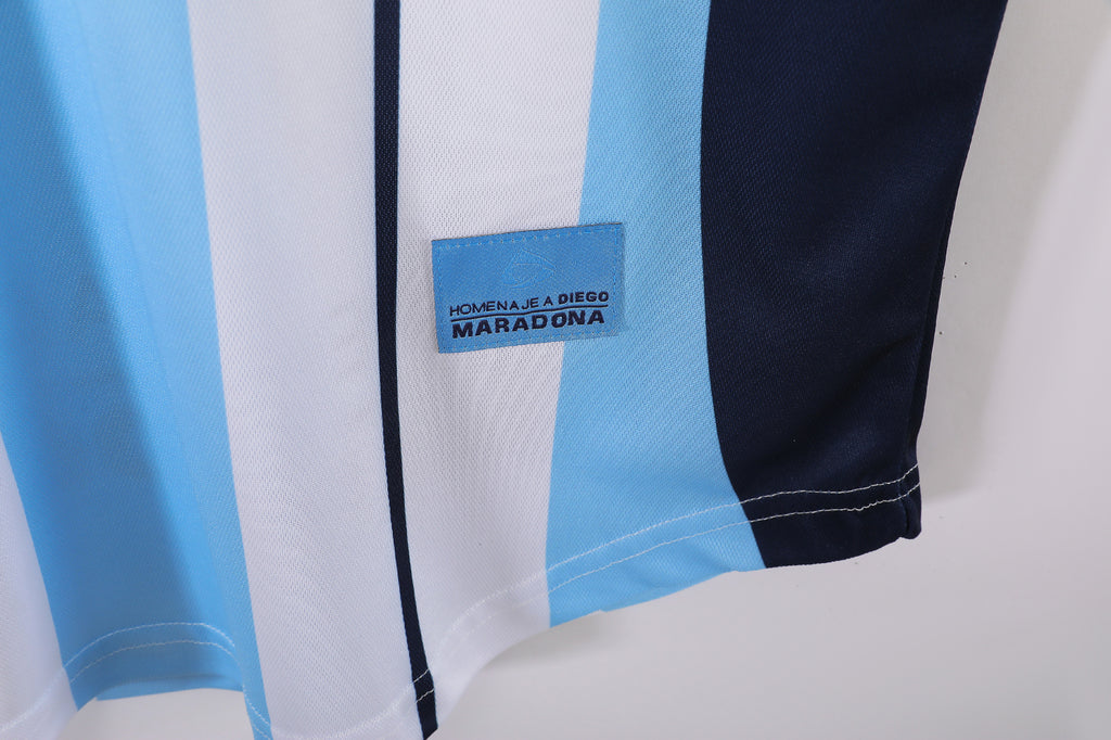 2001 Diego Maradona Testimonial Retro Vintage Football Jersey - Fila Argentina Tribute Edition