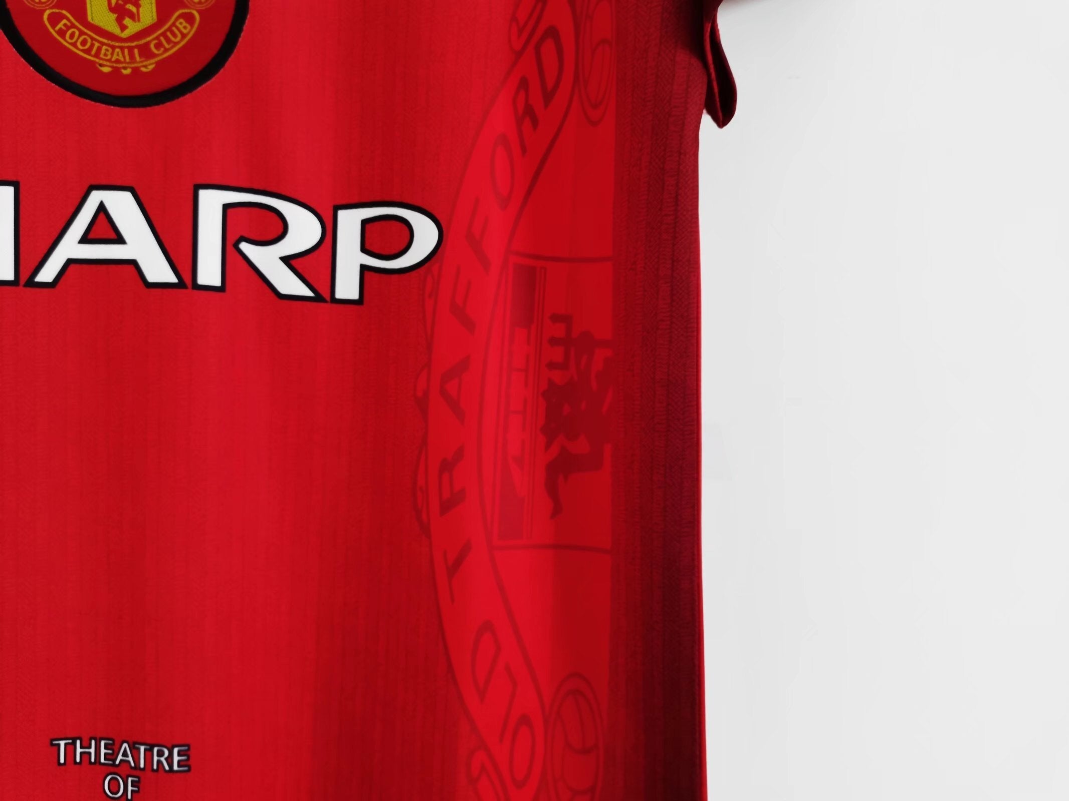 1996-98 Manchester United Home Retro Vintage Football Jersey - Umbro Sharp Era