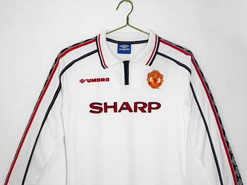 Manchester United 1997-99 Away Kit – Long Sleeve "Treble Era" White Edition