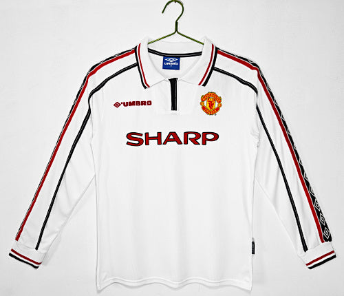 Manchester United 1997-99 Away Kit – Long Sleeve "Treble Era" White Edition