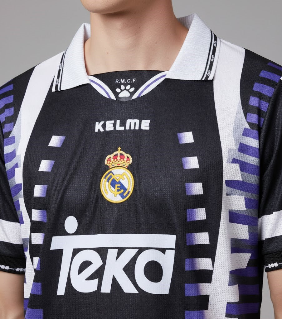 1996-97 Real Madrid Away: The Kelme "Paw Print" Icon