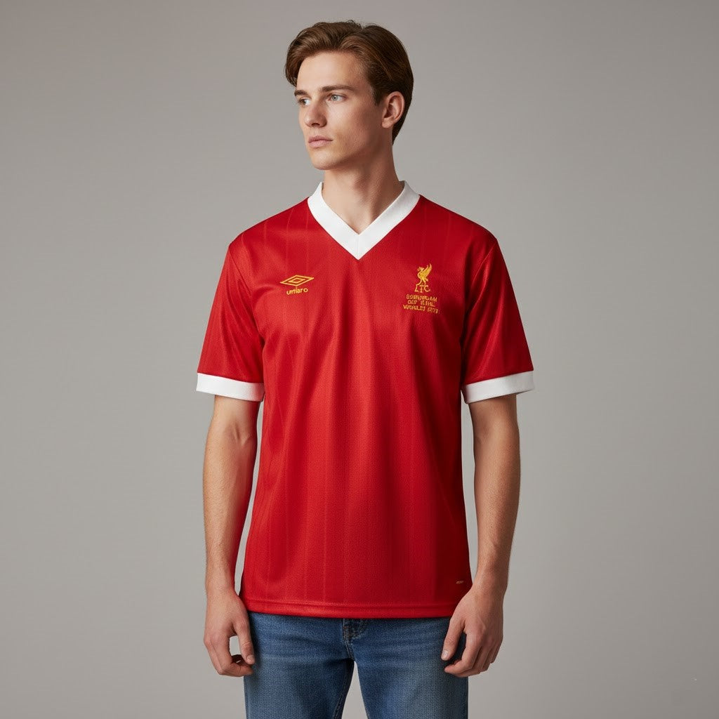 1978 Liverpool Home European Cup Final Retro Vintage Football Jersey - Wembley Edition