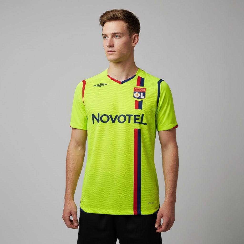 2008-09 Olympique Lyonnais Lyon Away Retro Vintage Football Jersey - Umbro Novotel Era
