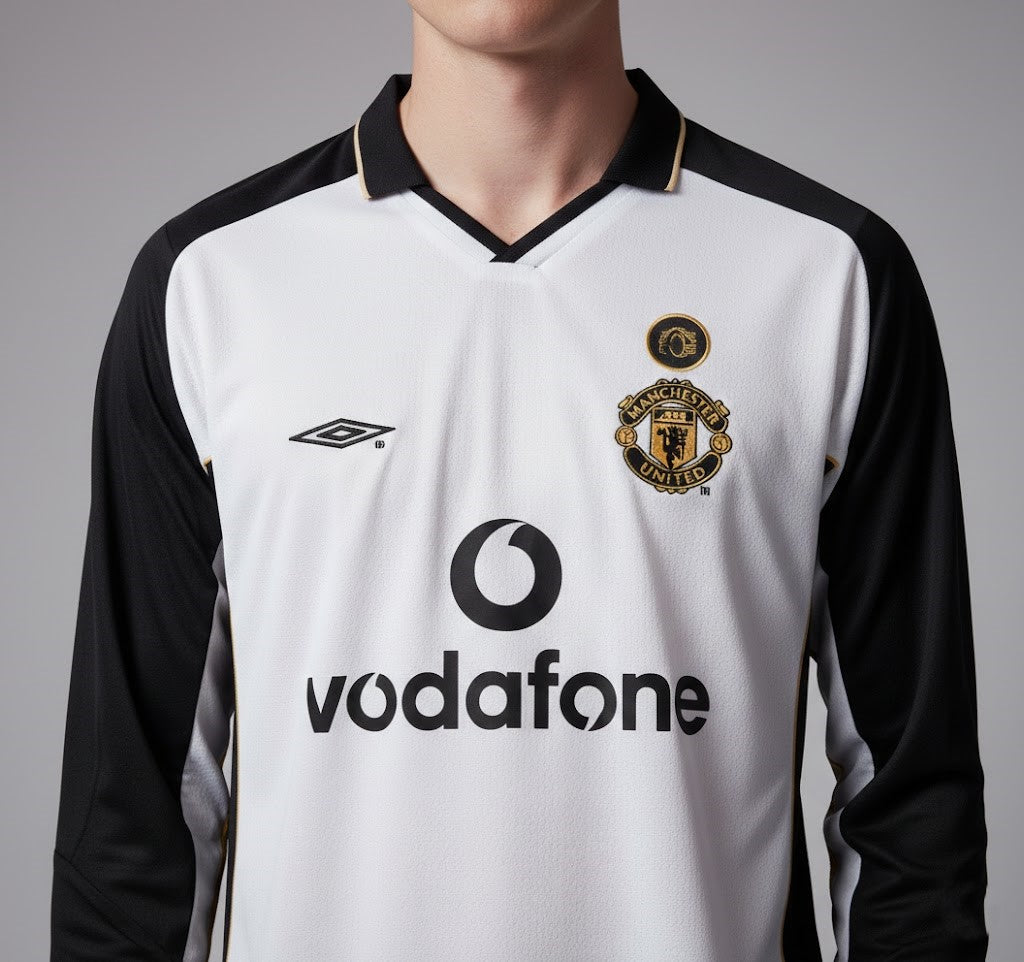 Manchester United 2001-02 Third Kit – Long Sleeve "Centenary" White Edition