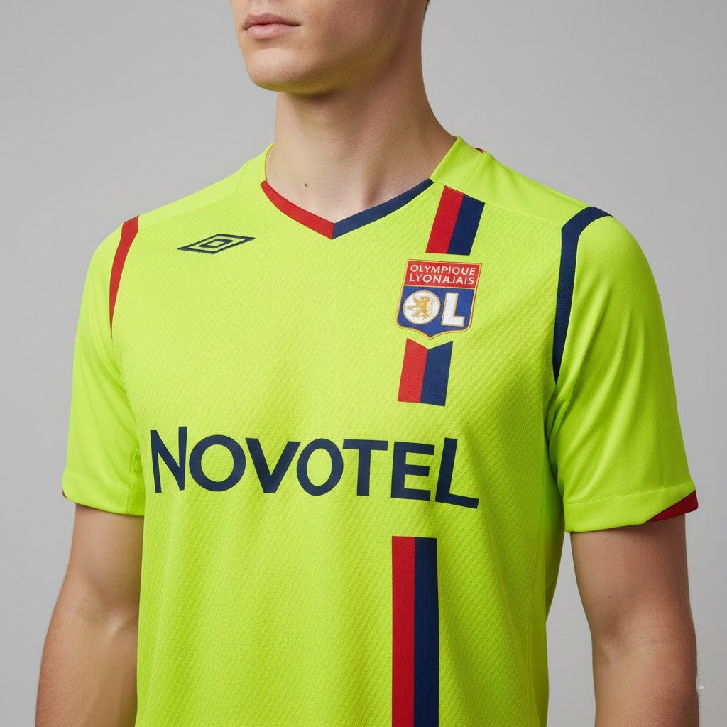 2008-09 Olympique Lyonnais Lyon Away Retro Vintage Football Jersey - Umbro Novotel Era